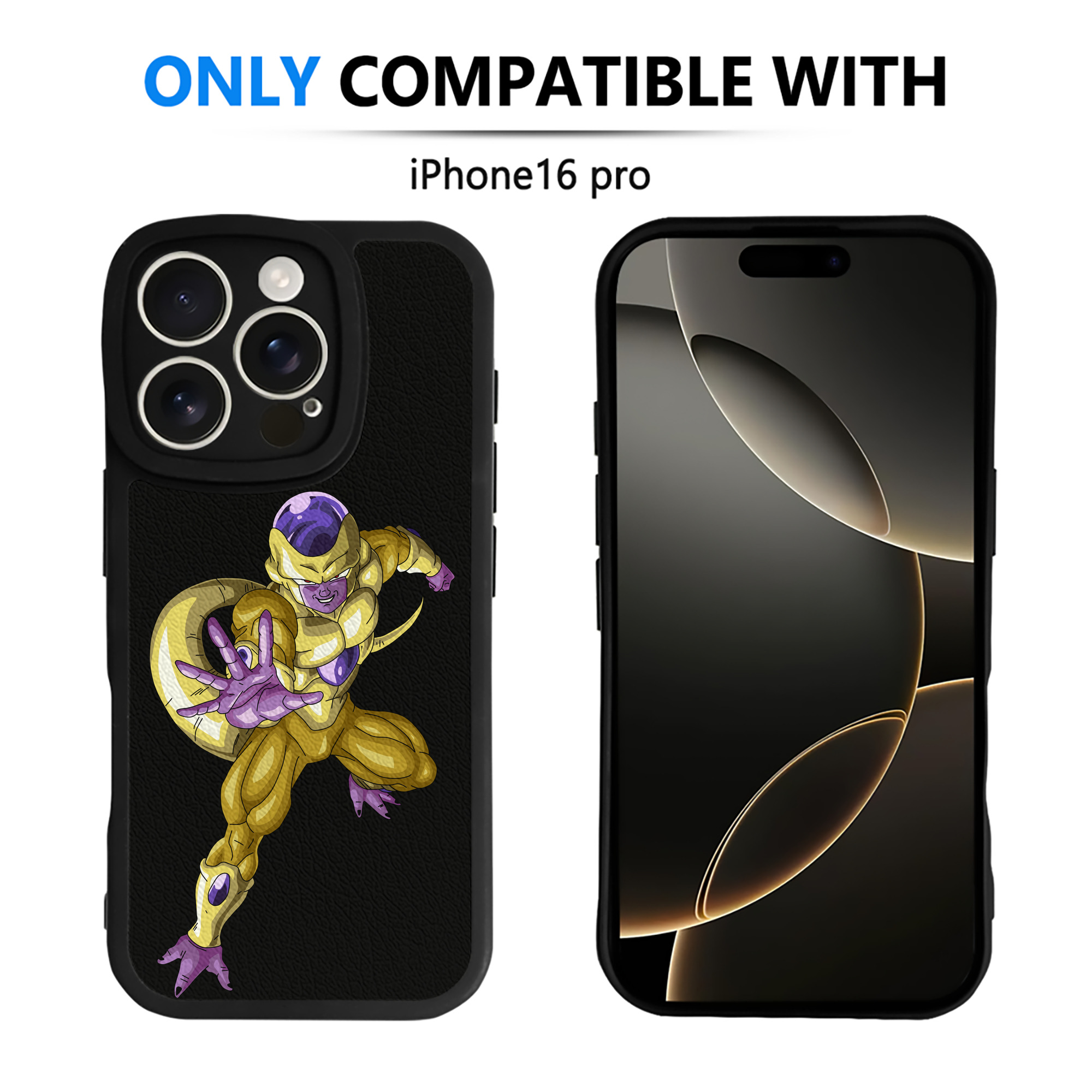 （画像用） ドラゴンボール フリーザ DRAGON BALL Frieza 【iPhone 16シリーズ対応】シリコンスマホケース（レザー調） 材質：シリコン